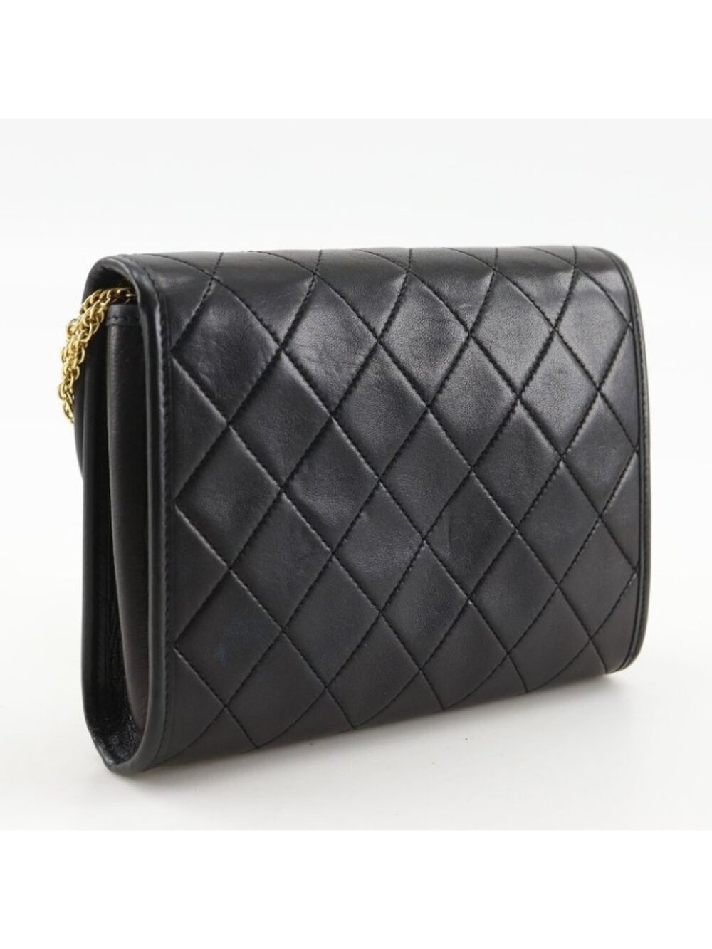 Chanel Quilted Mini Chain Shoulder Lambskin Black Bag - Picture 4 of 11